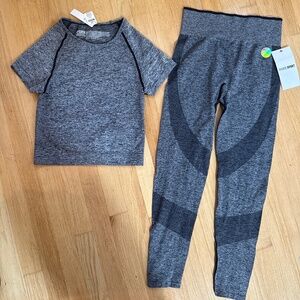 PINK brand new with tags high waisted full length leggings and crop top size M